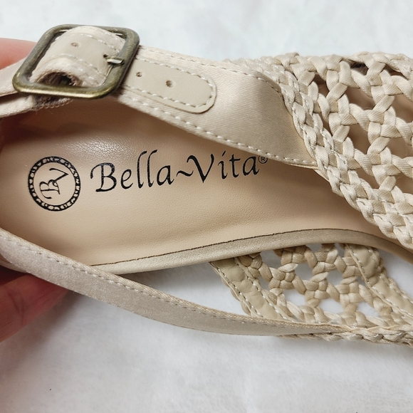 NWOT BELLA VITA Sahara slingback sandals,  natural woven - Picture 7 of 7